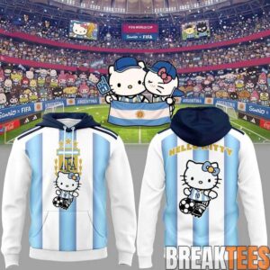 Argentina National Soccer FIFA World Cup 2026 Hello Kitty Hoodie