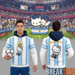 Argentina National Soccer FIFA World Cup 2026 Hello Kitty Hoodie 3