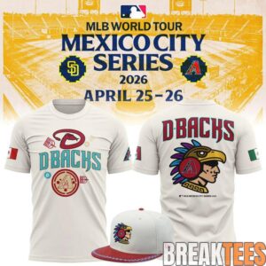 Arizona Diamondbacks MLB Mexico City Series 2026 Tshirt 1