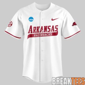 Arkansas Razorbacks New Omahogs Baseball White Jersey 1