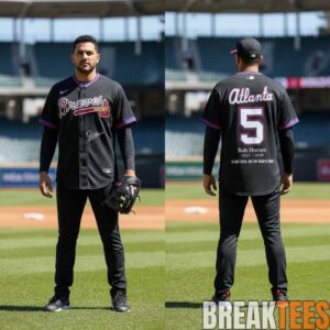 Atlanta Braves Bob Horner Forever Baseball Jersey 1