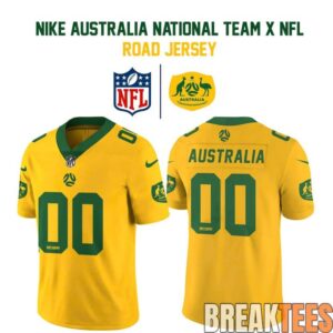Australia National Team x NFL Road Custom Football Jersey