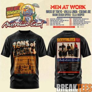 Australian Crawl – Red Hot Summer Tour 2026 3D T-Shirt 1 Australian Crawl – Red Hot Summer Tour 2026 3D T-Shirt 1