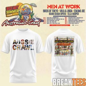Australian Crawl – Red Hot Summer Tour 2026 3D T-Shirt 2 Australian Crawl – Red Hot Summer Tour 2026 3D T-Shirt 2