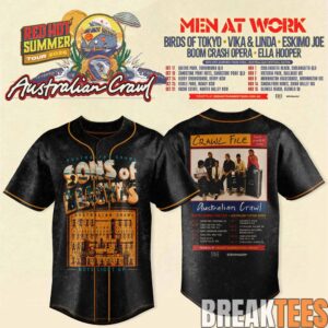 Australian Crawl – Red Hot Summer Tour 2026 Baseball Jersey 1