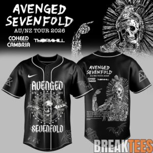 Avenged Sevenfold AustraliaNew Zealand Tour 2026 Baseball Jersey