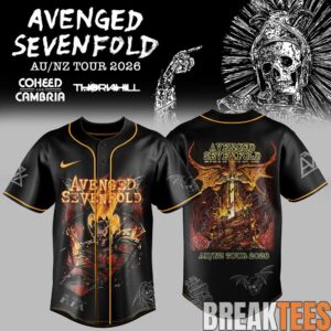 Avenged Sevenfold AustraliaNew Zealand Tour 2026 Baseball Jersey 1