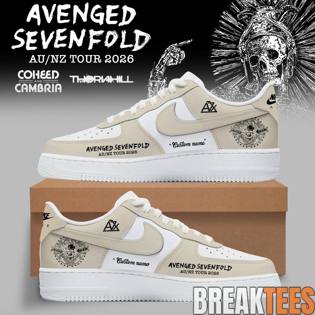Avenged Sevenfold Australia-New Zealand Tour 2026 Custom Air Force 1 Shoes Avenged Sevenfold Australia-New Zealand Tour 2026 Custom Air Force 1 Shoes
