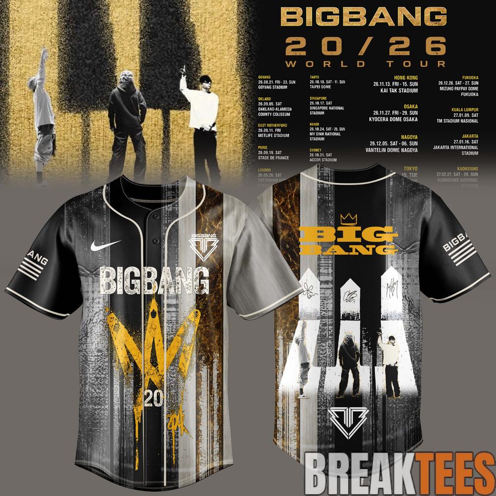 BIGBANG 2026 WORLD TOUR Limited Edition Baseball Jersey BIGBANG 2026 WORLD TOUR Limited Edition Baseball Jersey
