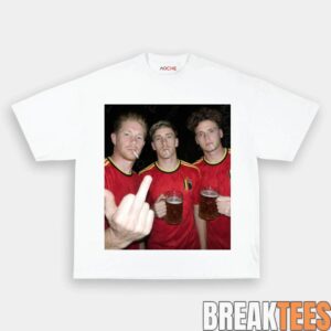 Belgian Afterparty Trio Drunk Smoke Middle Finger Tee 2