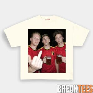 Belgian Afterparty Trio Drunk Smoke Middle Finger Tee 3