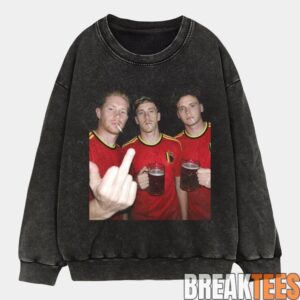 Belgian Afterparty Trio Drunk Smoke Middle Finger Tee 4
