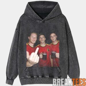 Belgian Afterparty Trio Drunk Smoke Middle Finger Tee 5