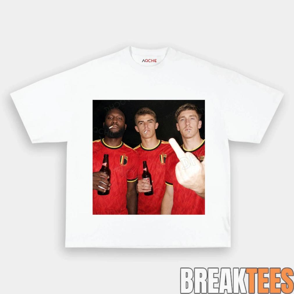 Belgian Red Devils Rebellion Drunk Smoke Middle Finger Tee Belgian Red Devils Rebellion Drunk Smoke Middle Finger Tee
