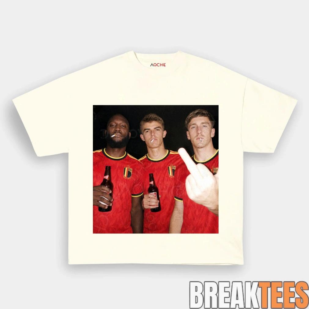 Belgian Red Devils Rebellion Drunk Smoke Middle Finger Tee Belgian Red Devils Rebellion Drunk Smoke Middle Finger Tee