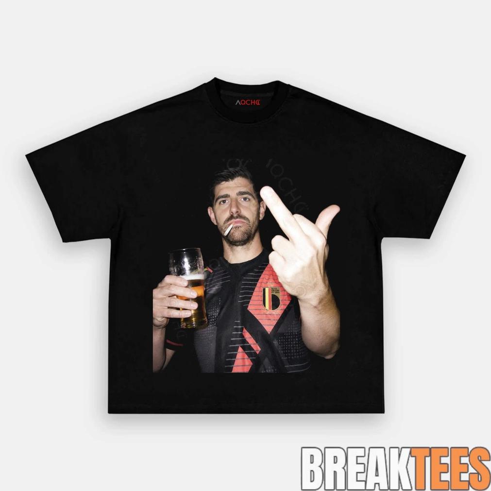 Belgium Football Team Thibaut Courtois Drunk Tee Belgium Football Team Thibaut Courtois Drunk Tee