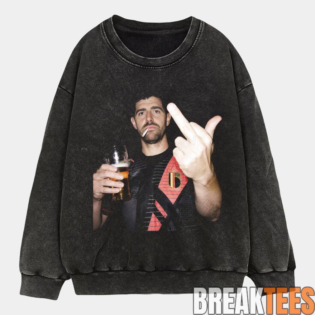 Belgium Football Team Thibaut Courtois Drunk Tee Belgium Football Team Thibaut Courtois Drunk Tee