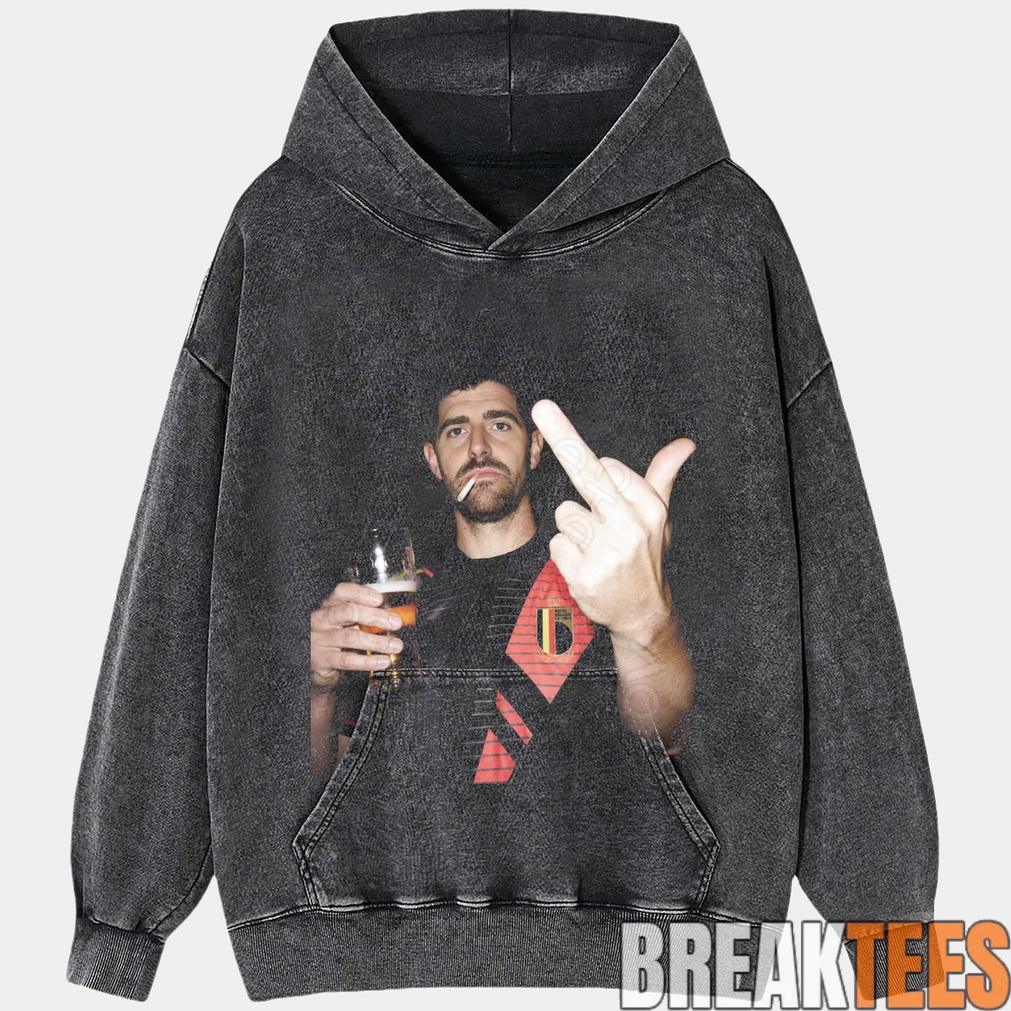 Belgium Football Team Thibaut Courtois Drunk Tee Belgium Football Team Thibaut Courtois Drunk Tee