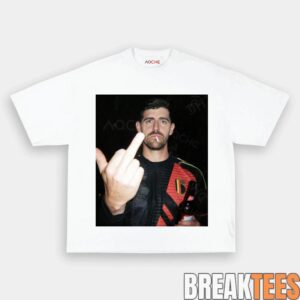Belgium Football Team Thibaut Courtois Middle Finger Drunk Tee 2
