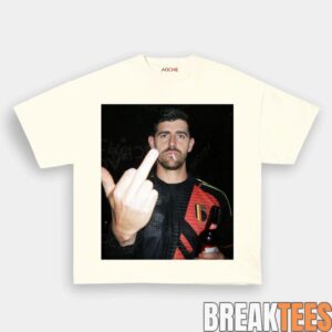 Belgium Football Team Thibaut Courtois Middle Finger Drunk Tee 3