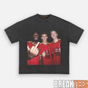 Belgium Football Team Trio Cigarettes and Glory Tee 1