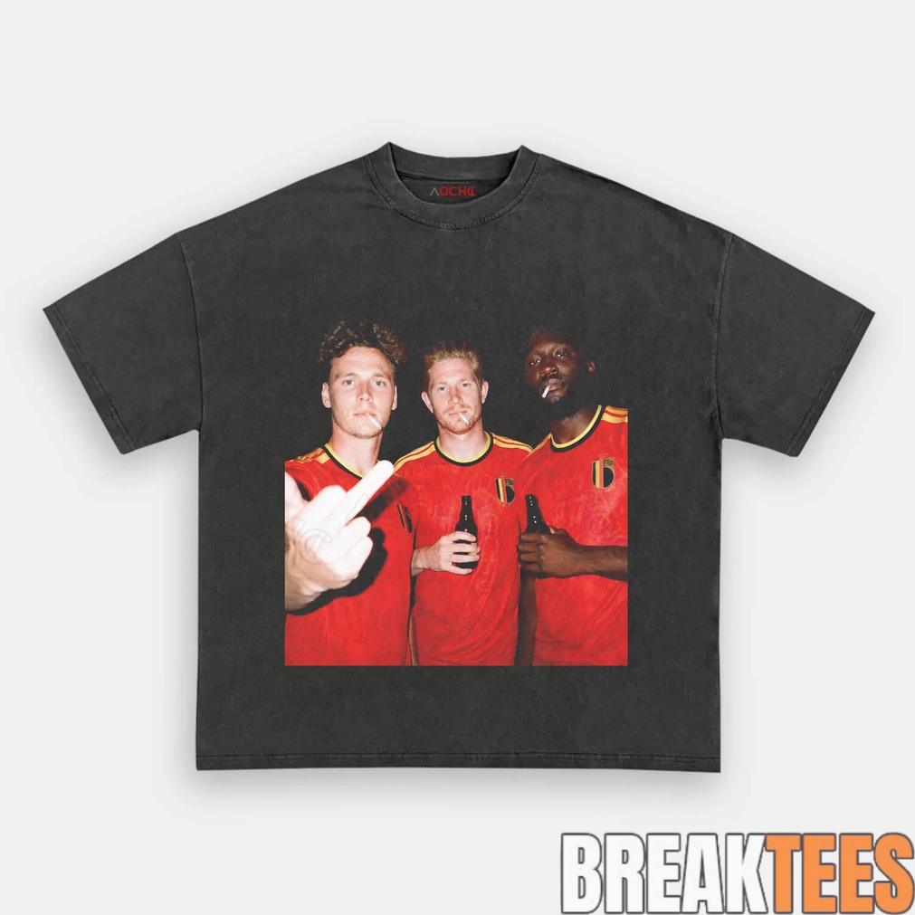 Belgium Football Team Trio Drunk Smoke Tee Belgium Football Team Trio Drunk Smoke Tee