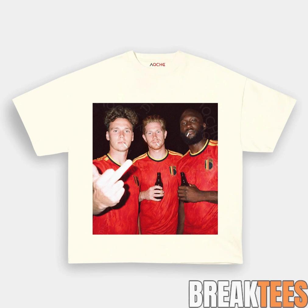 Belgium Football Team Trio Drunk Smoke Tee Belgium Football Team Trio Drunk Smoke Tee