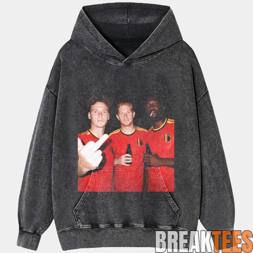 Belgium Football Team Trio Drunk Smoke Tee Belgium Football Team Trio Drunk Smoke Tee