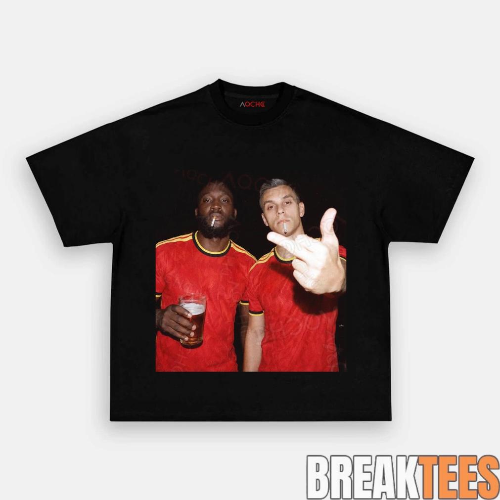 Belgium Football Team Trossard x Lukaku Drunk Tee Belgium Football Team Trossard x Lukaku Drunk Tee