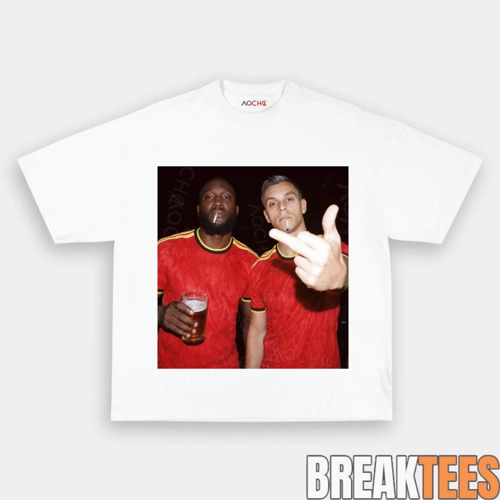 Belgium Football Team Trossard x Lukaku Drunk Tee Belgium Football Team Trossard x Lukaku Drunk Tee