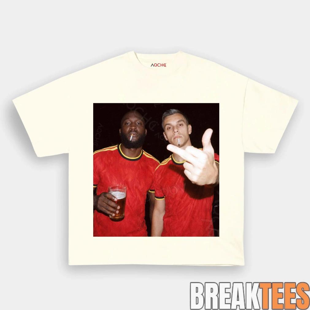 Belgium Football Team Trossard x Lukaku Drunk Tee Belgium Football Team Trossard x Lukaku Drunk Tee