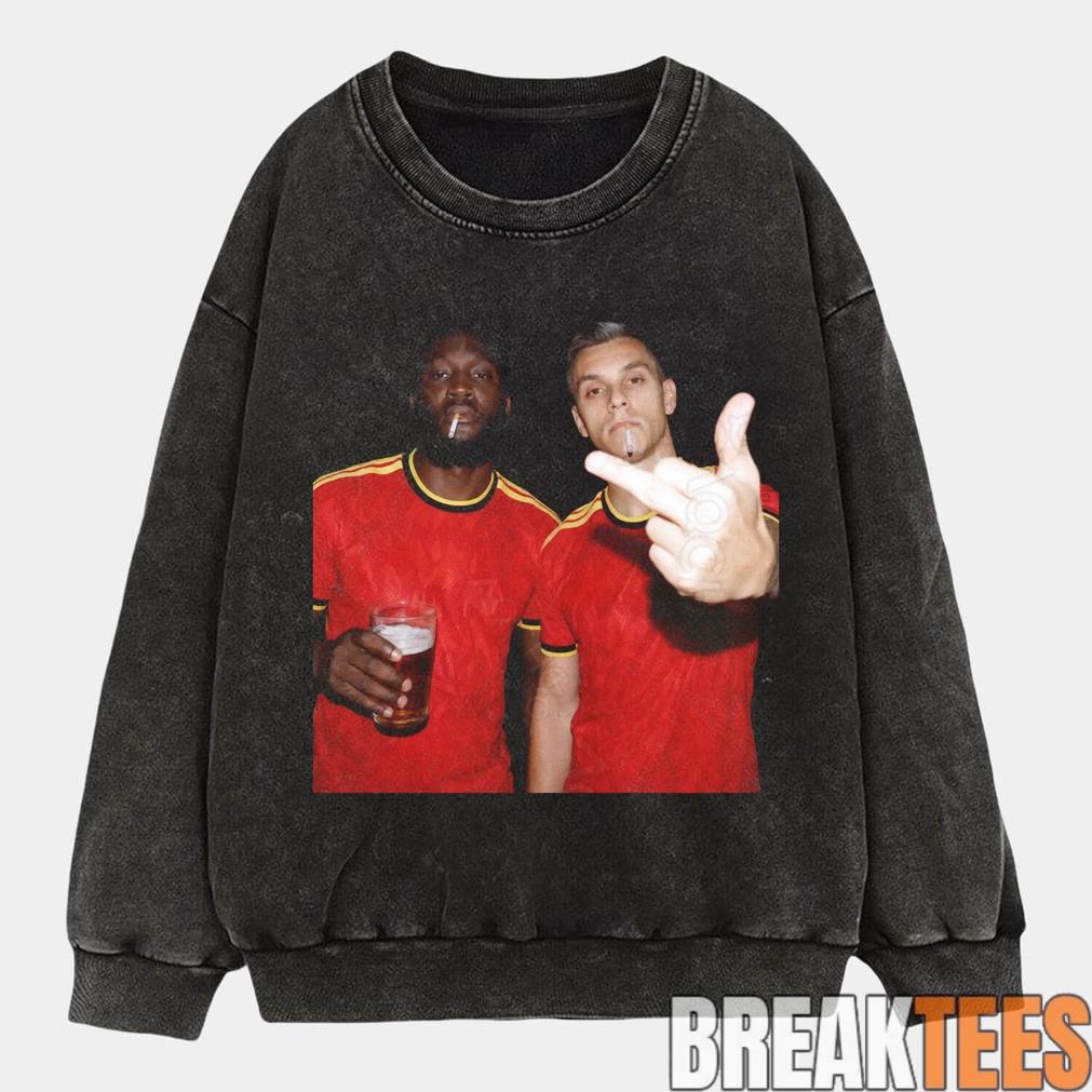 Belgium Football Team Trossard x Lukaku Drunk Tee Belgium Football Team Trossard x Lukaku Drunk Tee