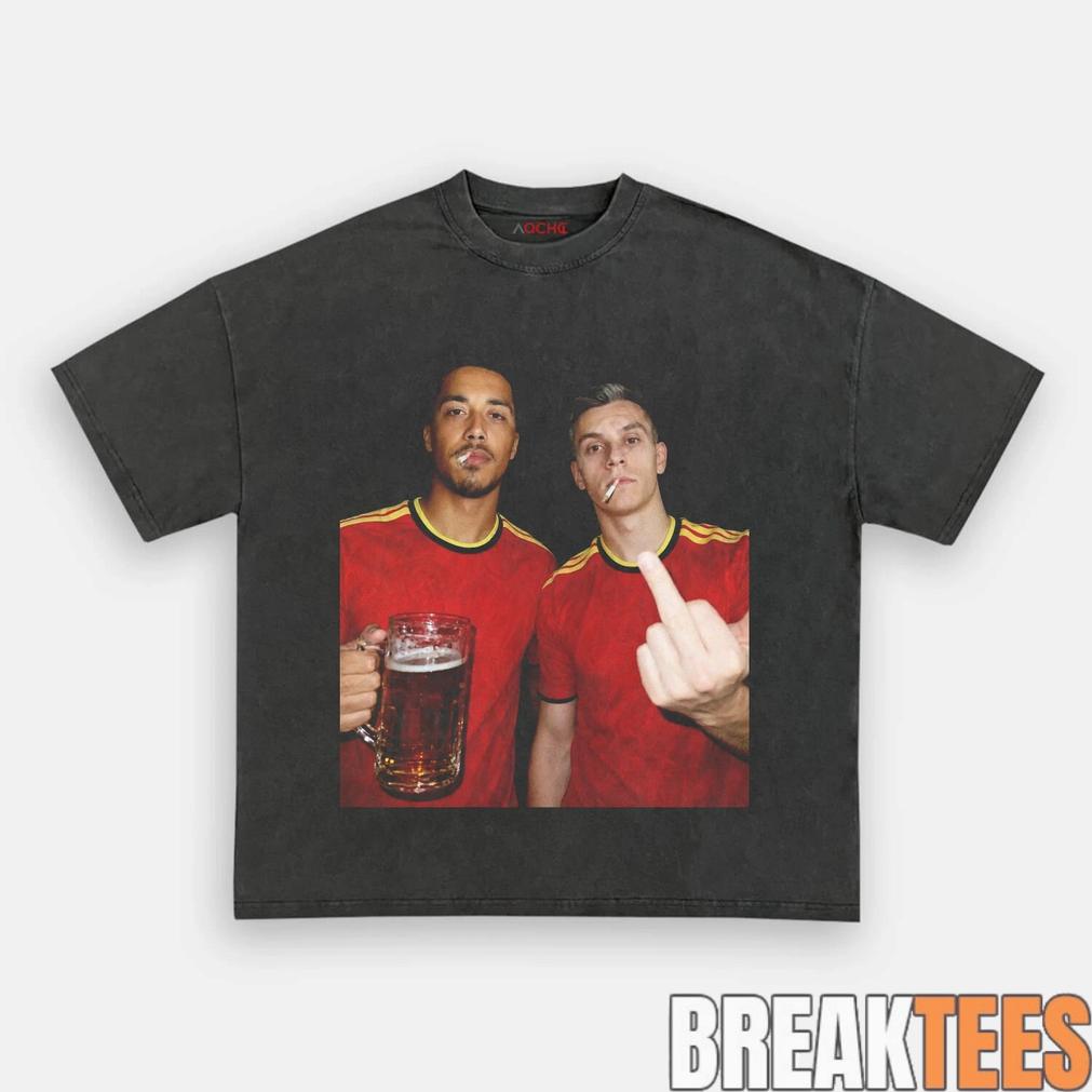 Belgium Football Team Trossard x Tielemans Drunk Smoke Tee Belgium Football Team Trossard x Tielemans Drunk Smoke Tee