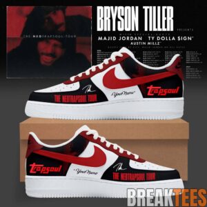 Bryson Tiller The Neo Trapsoul Tour 2026 Custom Air Force 1 Sneaker
