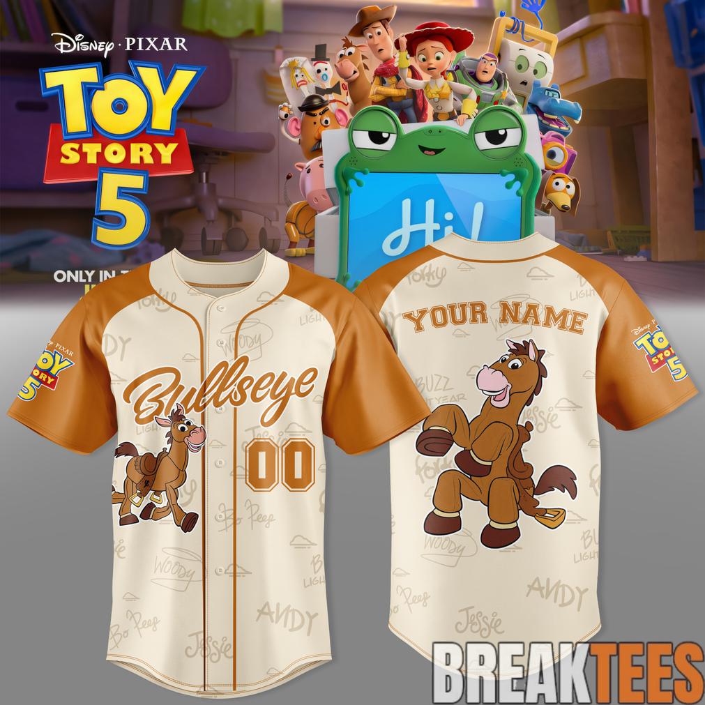 Bullseye Custom Baseball Jersey – Toy Story 5 Edition Bullseye Custom Baseball Jersey – Toy Story 5 Edition