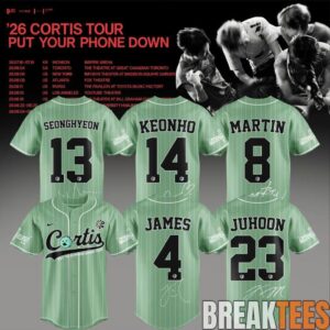 CORTIS Put Your Phone Down Tour 2026 Baseball Jersey 2