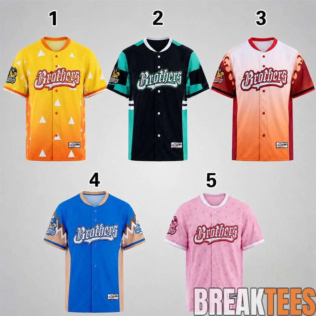CTBC Brothers x Demon Slayer Anime Baseball Jersey CTBC Brothers x Demon Slayer Anime Baseball Jersey