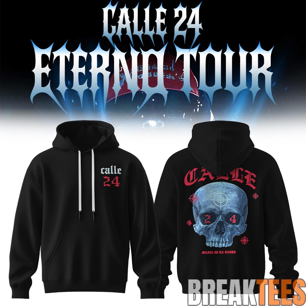 Calle 24 Eterno Tour 2026 Black Hoodie Calle 24 Eterno Tour 2026 Black Hoodie