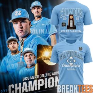 Carolina Baseball 2026 NCAA Baseball National Champions  TShirt  Blue