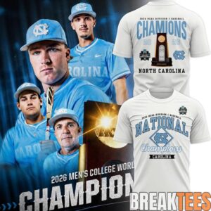 Carolina Baseball 2026 NCAA Baseball National Champions  TShirt  White