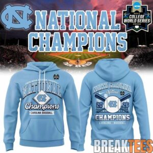 Carolina Baseball Blue 2026 NCAA Division I Baseball National Champions Hoodie