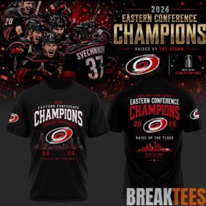 Carolina Hurricanes 2026 NHL Eastern Conference Champions Limited Edition 3D T-Shirt 3