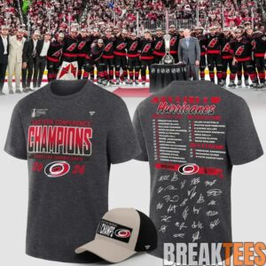 Carolina Hurricanes 2026 NHL Eastern Conference Champions Signed Limited 3D T-Shirt 1