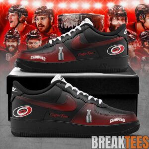 Carolina Hurricanes 2026 Stanley Cup Champions Limited Custom Name Air Force 1 Shoes 1