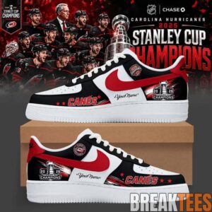 Carolina Hurricanes 2026 Stanley Cup Champions Limited Custom Name Air Force 1 Shoes 2