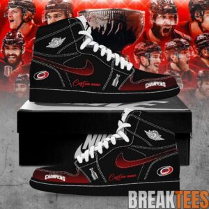 Carolina Hurricanes 2026 Stanley Cup Champions Limited Custom Name Air Jordan 1 Shoes 1