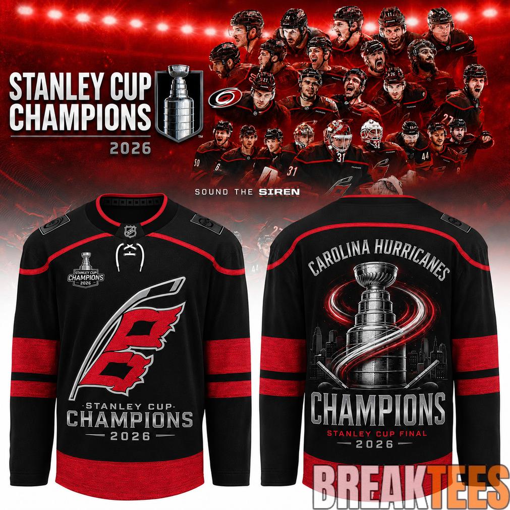 Carolina Hurricanes 2026 Stanley Cup Champions Hockey Jersey Carolina Hurricanes 2026 Stanley Cup Champions Hockey Jersey