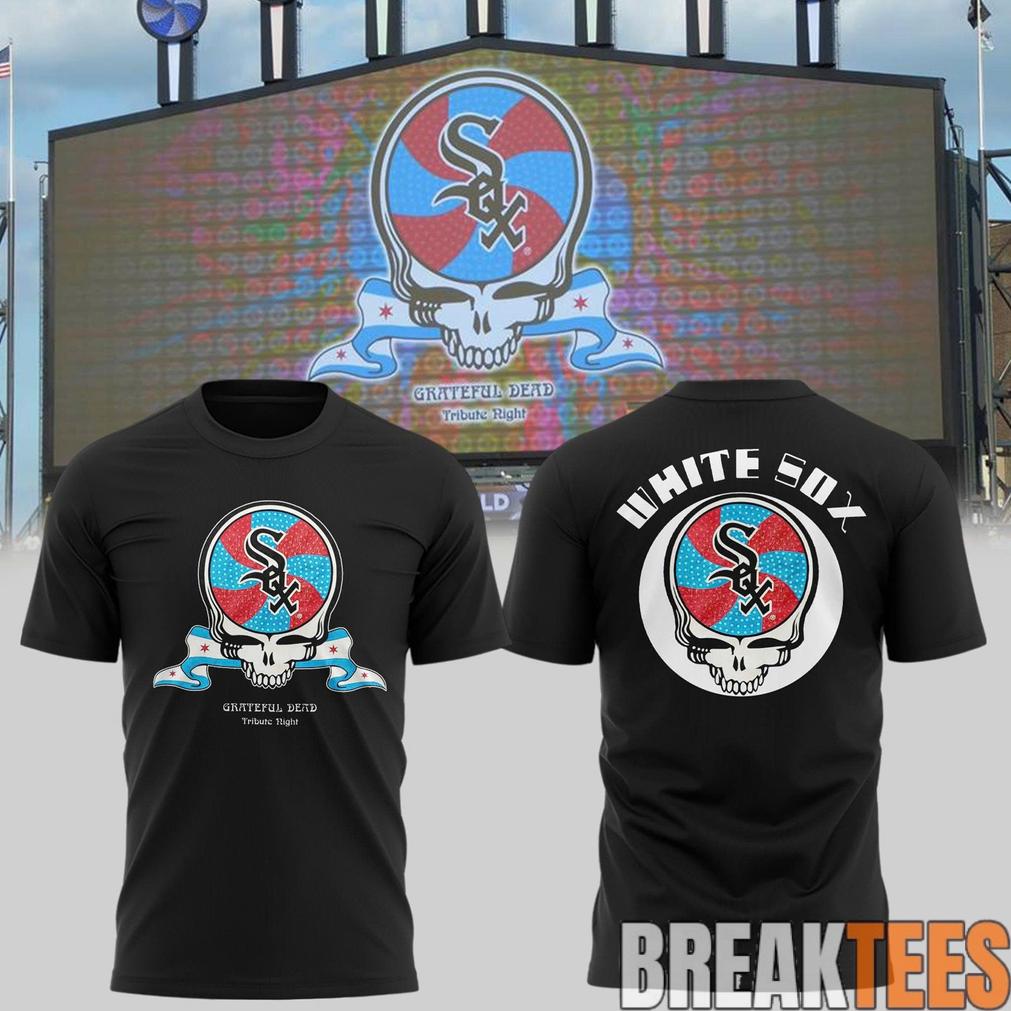Chicago White Sox Grateful Dead Night Black Edition T-Shirt Chicago White Sox Grateful Dead Night Black Edition T-Shirt