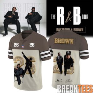 Chris Brown R&B Tour 2026 Football Jersey 1