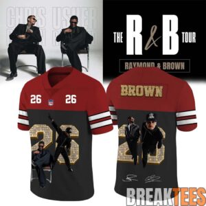 Chris Brown R&B Tour 2026 Football Jersey 2